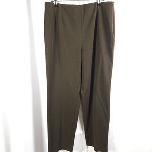 Talbots Womens 10 31x28 Brown Side Zip Stretch Office Dress Pants Trousers Slack